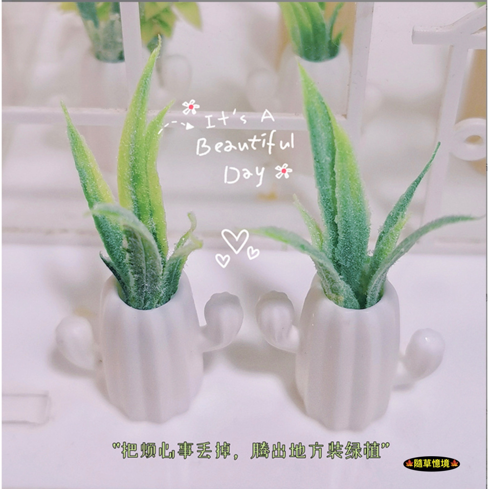 迷你仿真 仙人掌 造型 盆栽 綠植 北歐 花盆 K525 娃娃屋 袖珍 微縮 食玩 微景觀 模型-細節圖4