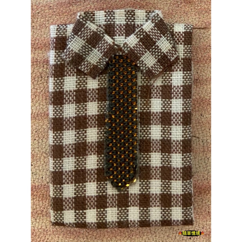 （多款超小）迷你仿真 襯衫 領帶 上衣 包屁衣 嬰兒 燙衣板 熨斗 衣服 娃娃屋 袖珍 微縮 食玩 微景觀 模型-規格圖11