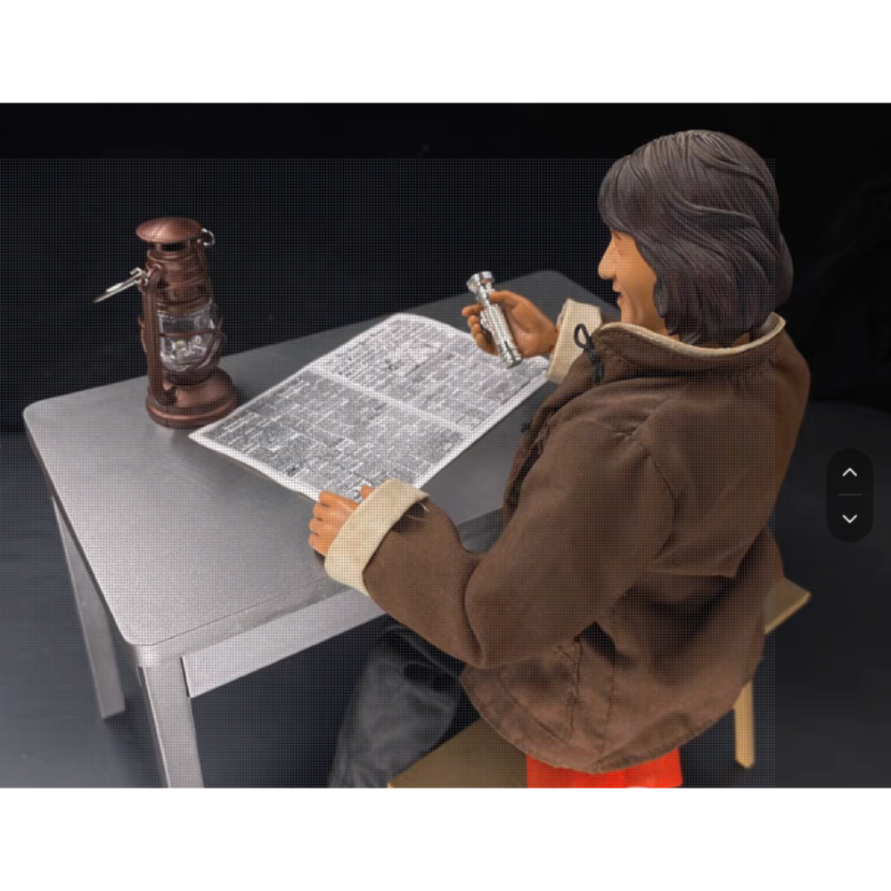 （超小可拆）迷你仿真 手電筒 復古 合金 兵人 照明 家電 避難工具 娃娃屋 袖珍 微縮 食玩 微景觀 模型-細節圖7