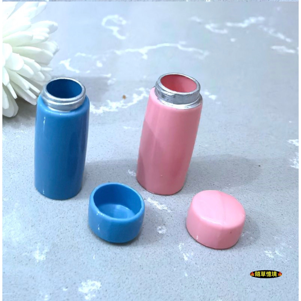 迷你仿真 保溫杯 保溫水杯 水杯 水壺 保溫瓶 隨身杯 保冰杯 娃娃屋 袖珍 微縮 食玩 微景觀 模型-細節圖6
