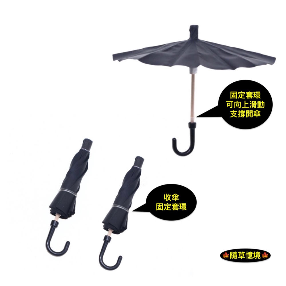 （可開傘）迷你仿真 雨傘 傘 陽傘 打傘 復古 黑傘 開傘 BJD 娃娃屋 袖珍 食玩 微縮 微景觀 模型-細節圖2