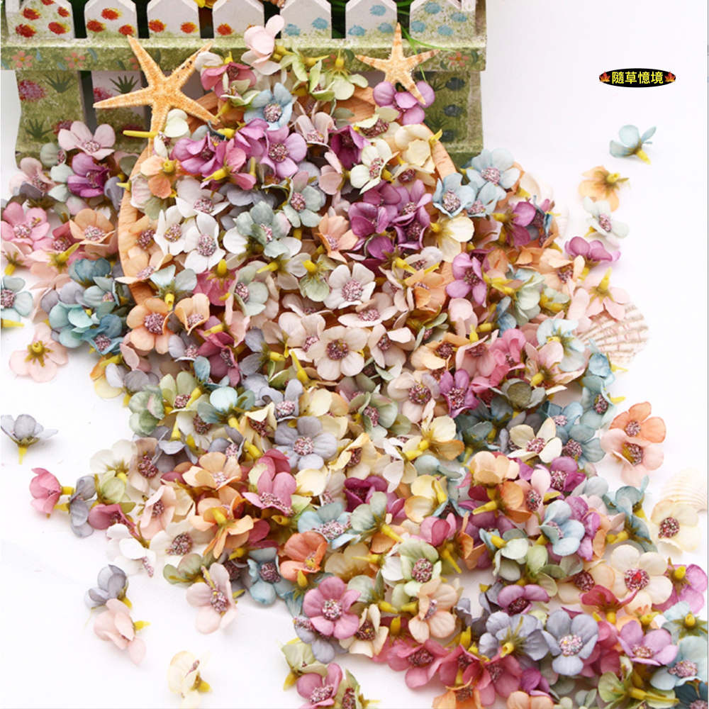 （多色）2cm 迷你 人造花 絹花 多色 雛菊 假花 花朵 花頭 花環 花瓣 DIY 家居 婚禮 園藝 裝飾-細節圖2