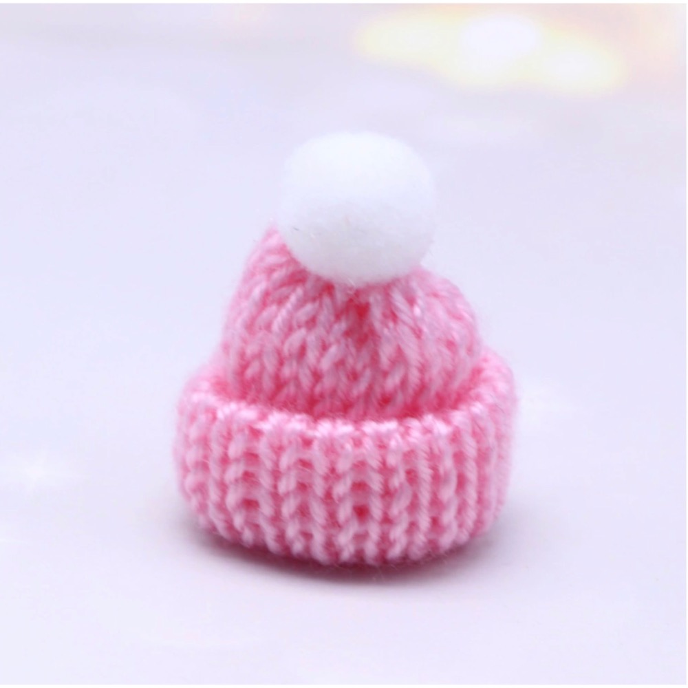 （16色）迷你仿真 毛帽 針織帽 編織 毛線 手指帽 指帽 帽子 指套 娃娃屋 袖珍 微縮 食玩 微景觀 模型-細節圖11