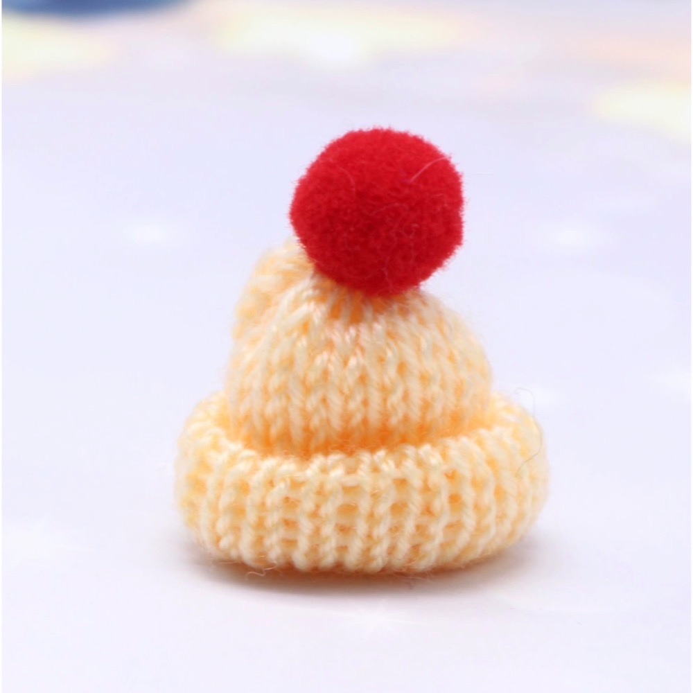 （16色）迷你仿真 毛帽 針織帽 編織 毛線 手指帽 指帽 帽子 指套 娃娃屋 袖珍 微縮 食玩 微景觀 模型-規格圖11