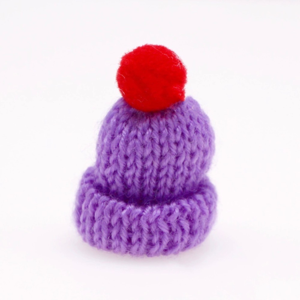 （16色）迷你仿真 毛帽 針織帽 編織 毛線 手指帽 指帽 帽子 指套 娃娃屋 袖珍 微縮 食玩 微景觀 模型-規格圖11