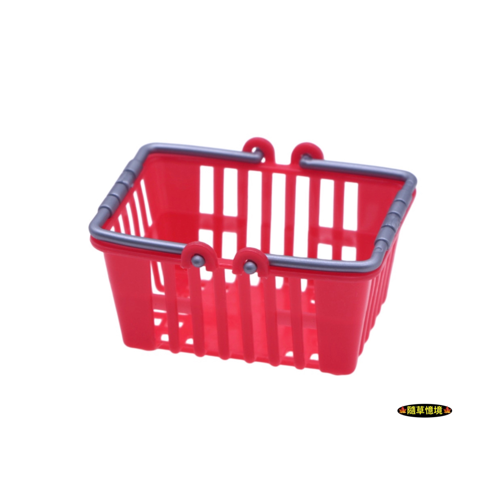 （多色）迷你仿真 購物籃 超市 手提籃 菜籃 塑膠籃 籃子 提籃 置物籃 娃娃屋 袖珍 微縮 食玩 微景觀 模型-細節圖10