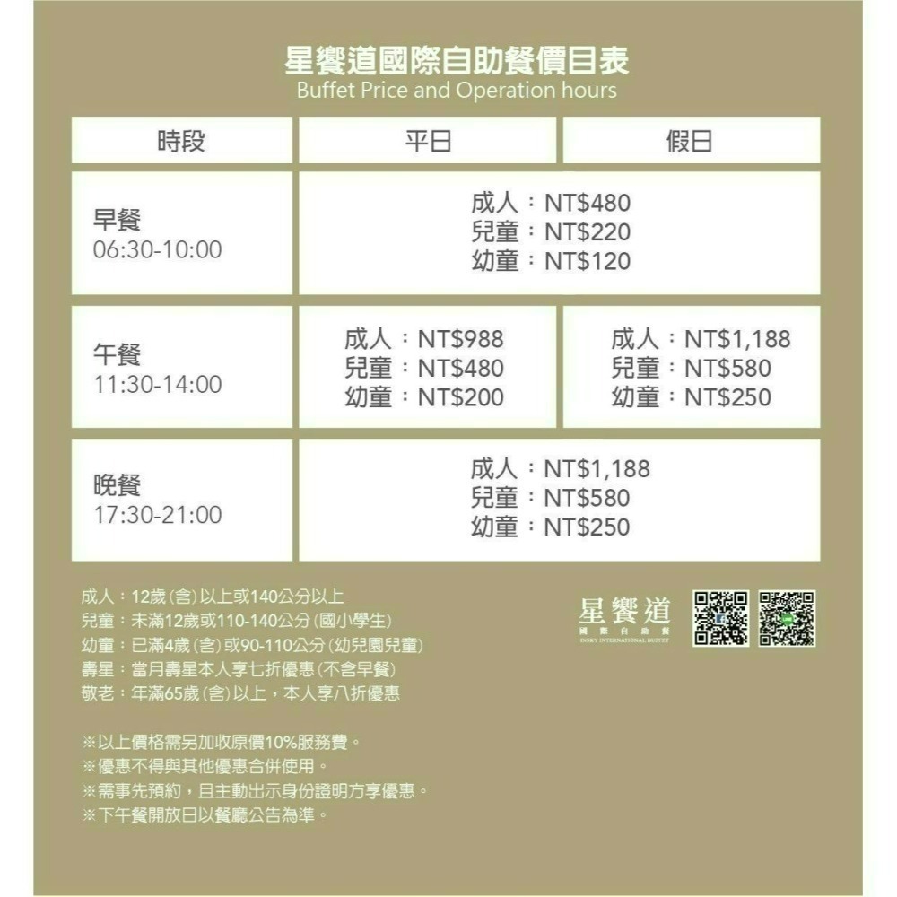 [時尚小舖]台中星享道 星饗道 平日午餐券 平日晚餐/假日券-細節圖2