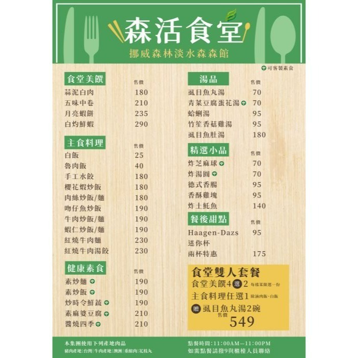 [時尚小舖]挪威森林旅館 平假日150元餐券 使用期限至2027/01/18-細節圖7