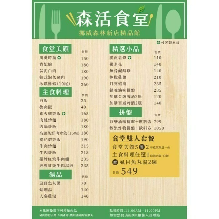 [時尚小舖]挪威森林旅館 平假日150元餐券 使用期限至2027/04/24-細節圖8