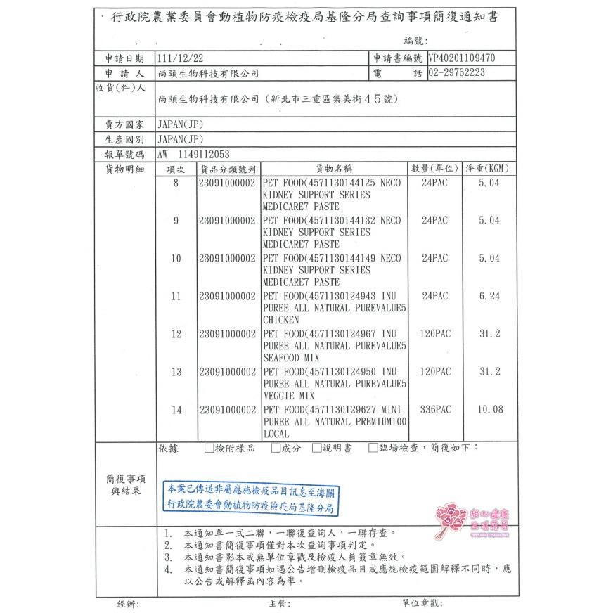 日本國產NECO PUREE汪寵愛(狗用) 雞肉肉泥+雞胗(20份/包)-細節圖8