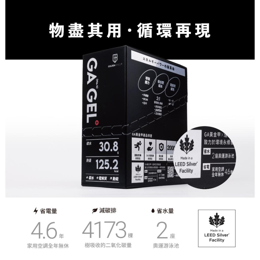 GA黃金甲 GA GEL 4號太空能量膠/果膠10包入-細節圖2