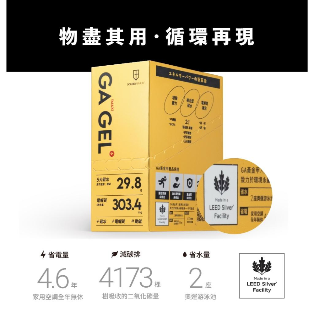 GA黃金甲 GA GEL 4號太空能量膠/果膠10包入-細節圖4