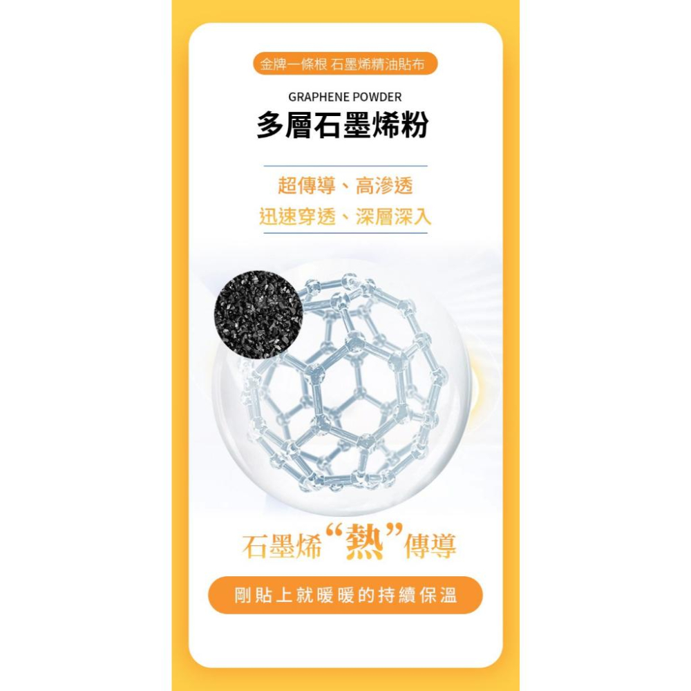 平安兄弟 金牌石墨烯一條根精油貼布 8片/包-細節圖7