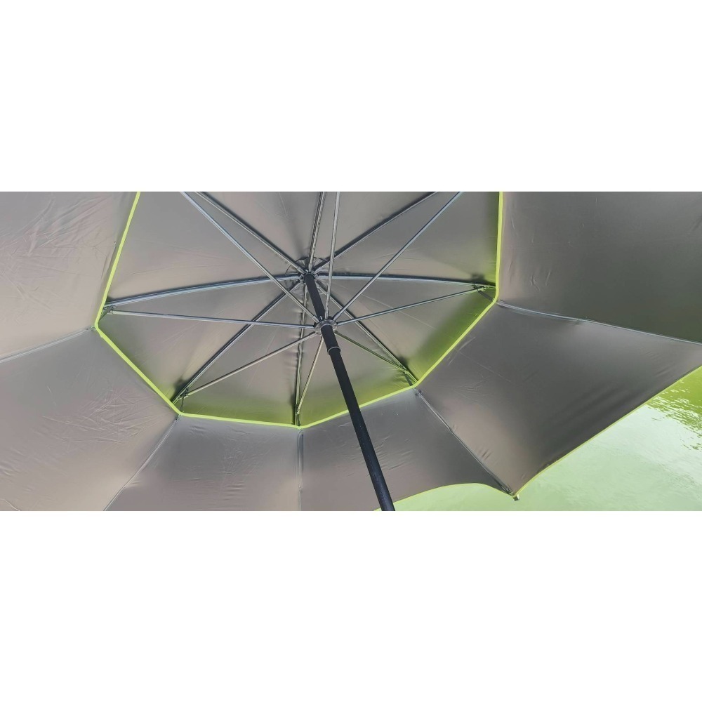 池釣專用傘-2.4米-正面凹槽不卡竿-加厚傘布頂規-內層黑膠隔熱-雙層透氣-CDKR池釣狂熱釣魚傘-細節圖7