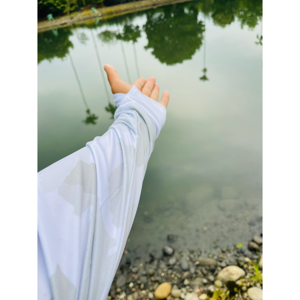 池釣狂熱釣魚服-路亞-池釣適用-全程台灣製造-升級萊卡布料超彈性柔軟透氣有面罩連帽長袖全方位防曬-細節圖5