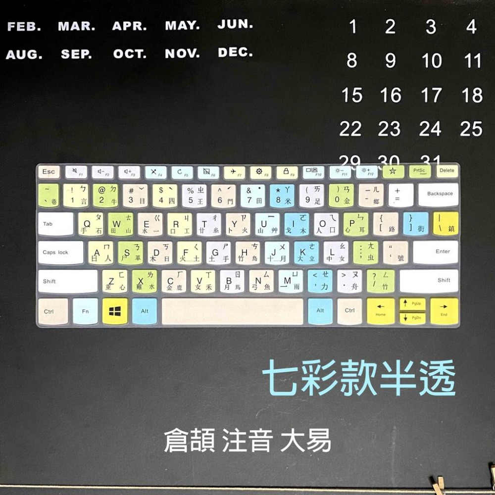 Lenovo Yoga Slim 7i Carbon 13吋 繁體注音 防塵套 鍵盤保護膜 鍵盤保護套 鍵盤膜 保護膜-細節圖4