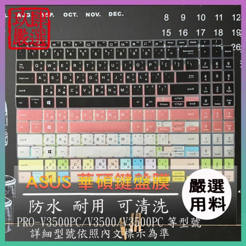 ASUS VivoBook Pro 15 PRO-V3500PC V3500 V3500PC 繁體注音 鍵盤膜 鍵盤套