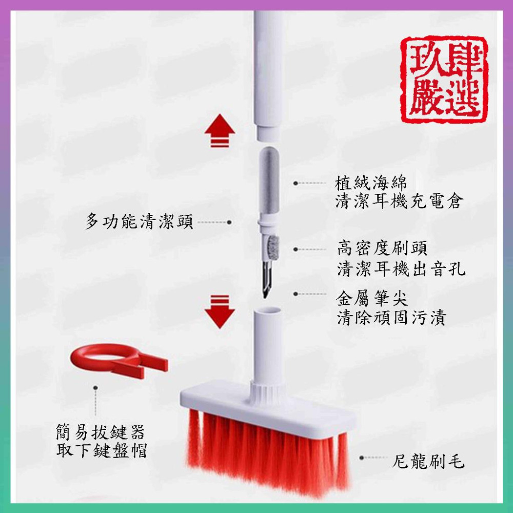 鍵盤清潔刷 耳機清潔筆刷組 鍵盤清潔 手機配件 鍵盤刷 耳機刷 手機清潔 相機清潔 耳機清潔 3c清潔 清潔筆 清潔刷-細節圖7