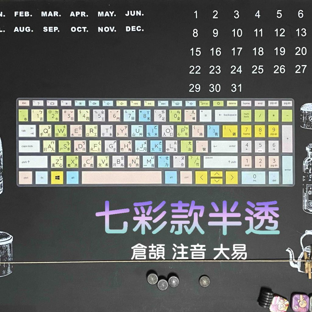 HP 17s-cu2004TX 15-eg1014TX 17吋 注音 鍵盤保護膜 鍵盤保護套 鍵盤套 鍵盤膜 筆電鍵盤膜-細節圖4