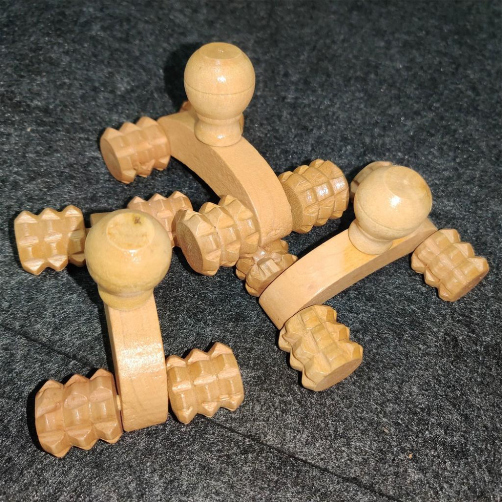 4輪款木製按摩滾輪按摩滾輪局部按摩肩頸按摩木頭滾輪木頭按摩木製按摩按摩不求人滾輪按摩4輪按摩- 玖肆嚴選- iOPEN Mall