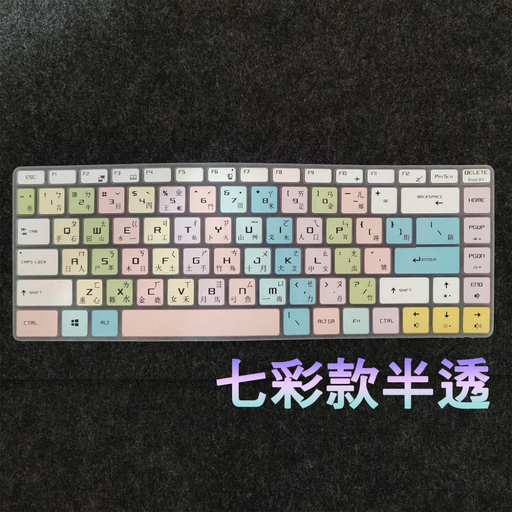 MSI PS42 GF63 GS65 8RE 8RF 8RD 9SC 微星 繁體 注音 保護膜 彩色鍵盤膜 鍵盤膜 防塵-細節圖4