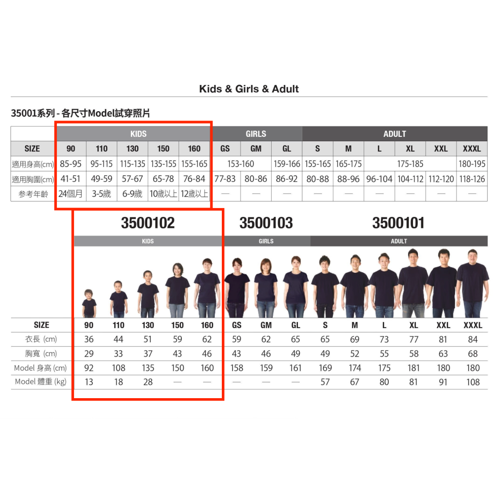 兒童版 United Athle 5.6oz 重磅素T 日本UA 素Tee 大尺碼 男女 無口袋短T 35001-細節圖11