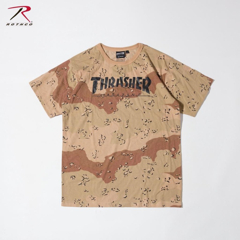 清倉特價 美國Rothco x Thrasher 沙漠迷彩T恤 六沙美軍經典迷彩Tee Camo T-shirt-細節圖5