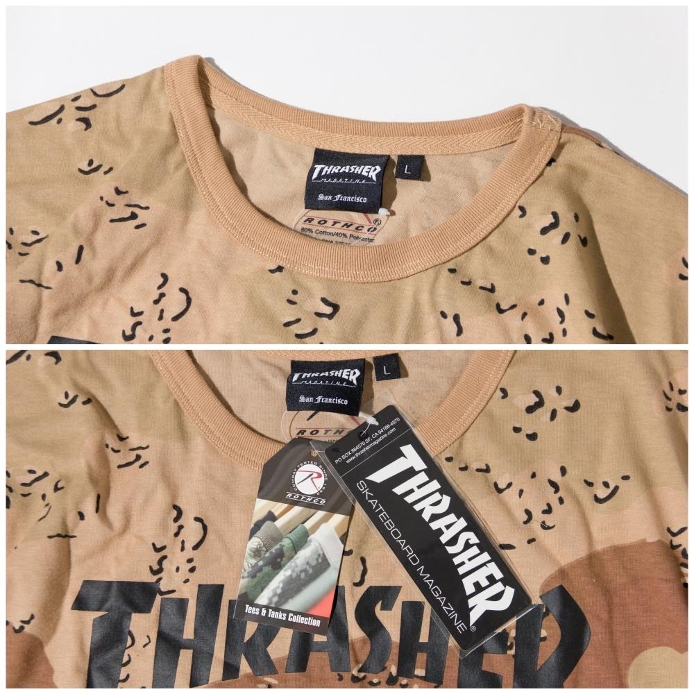 清倉特價 美國Rothco x Thrasher 沙漠迷彩T恤 六沙美軍經典迷彩Tee Camo T-shirt-細節圖7