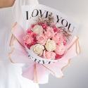 【生活大師】玫瑰花束 小香風碎冰藍 香皂花 滿天星花束送禮袋 送女朋友閨蜜老婆老師仿真香皂花禮物生日禮物表白求婚聖誕節-規格圖7