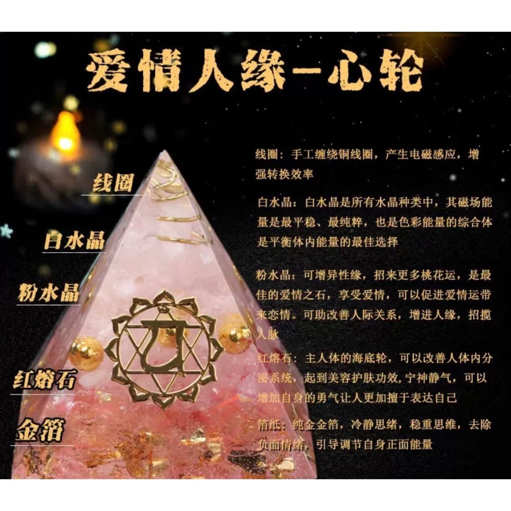 【香港🇭🇰黃大仙過爐】爆款✨奧根能量水晶金字塔-細節圖5