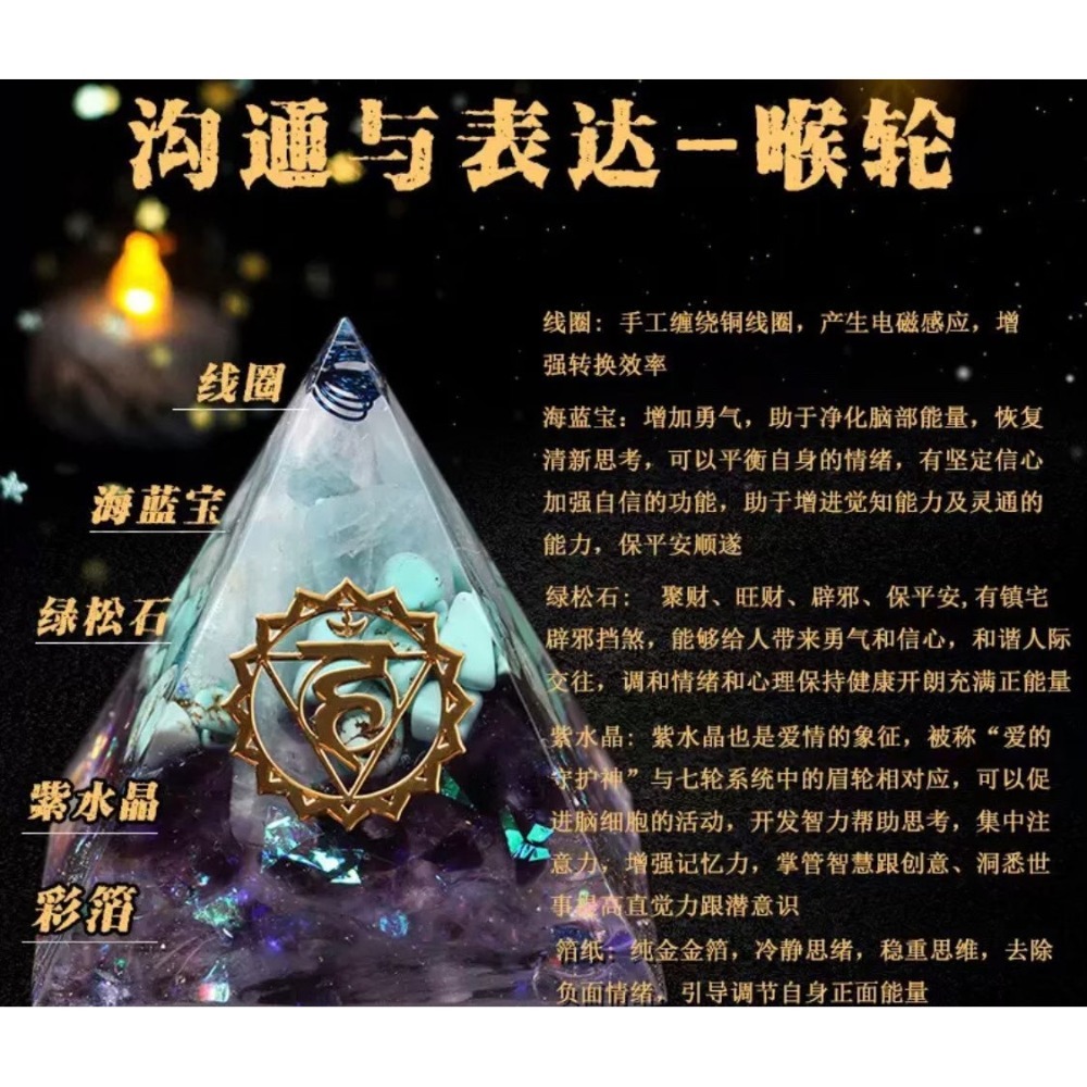 【香港🇭🇰黃大仙過爐】爆款✨奧根能量水晶金字塔-細節圖7