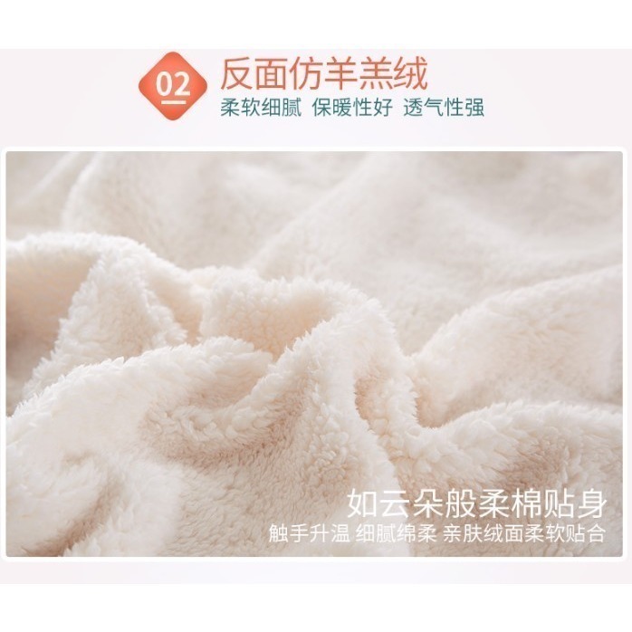 【全新】秋冬厚羊羔絨毯法蘭絨毛毯 莫蘭迪粉 130X160公分 羊羔絨毯保暖珊瑚絨毯 毛毯 厚毛毯 毯子 保暖毯-細節圖3