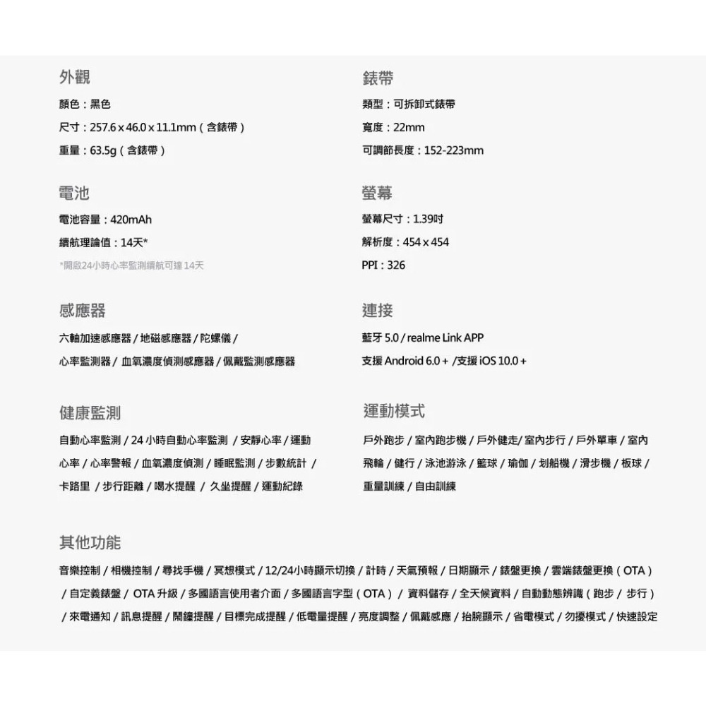 智慧手錶 智能手錶 realme Watch S Pro雙衛星定位不鏽鋼智慧手錶5ATM防水全天候心率追蹤血氧含量睡眠-細節圖9