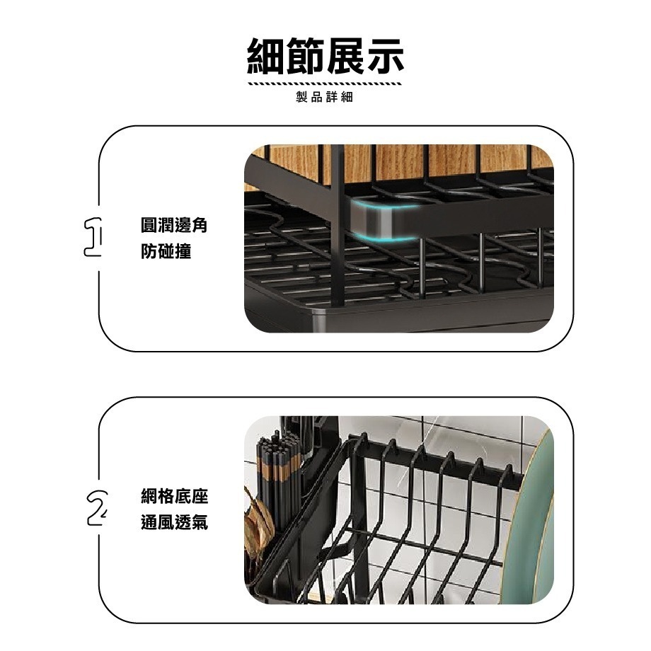 碗盤架瀝水架全新原箱裝雙層碗盤瀝水架碗盤收納架瀝水架瀝水碗盤架瀝水籃-細節圖9