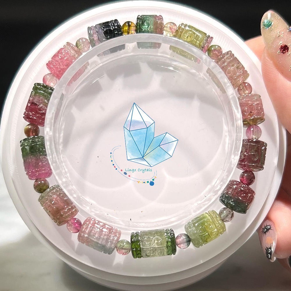 精品千層夢幻 西瓜回紋~帶貓眼光-細節圖2