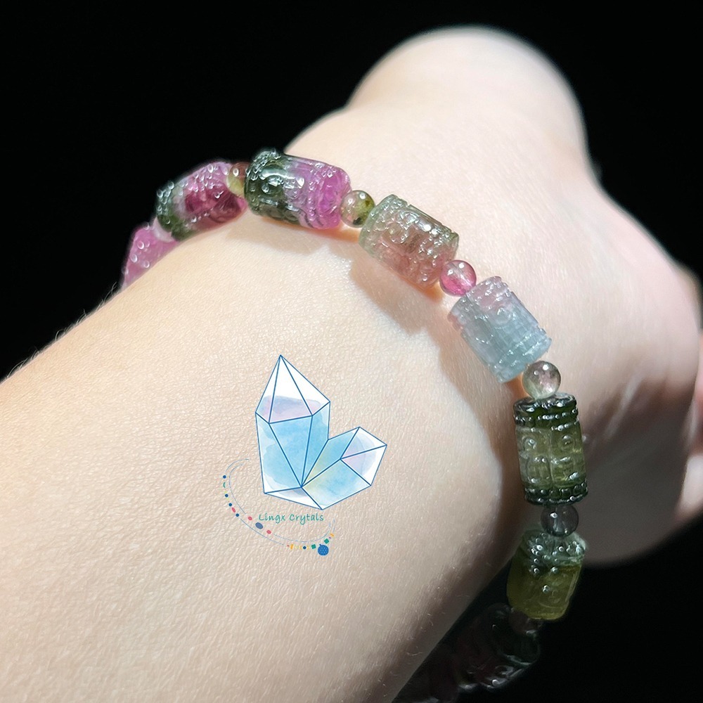 精品千層夢幻 西瓜回紋~帶貓眼光-細節圖3