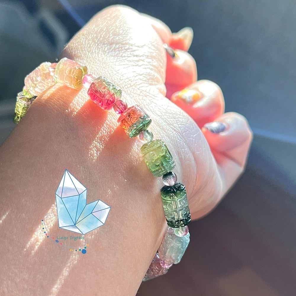 精品千層夢幻 西瓜回紋~帶貓眼光-細節圖5