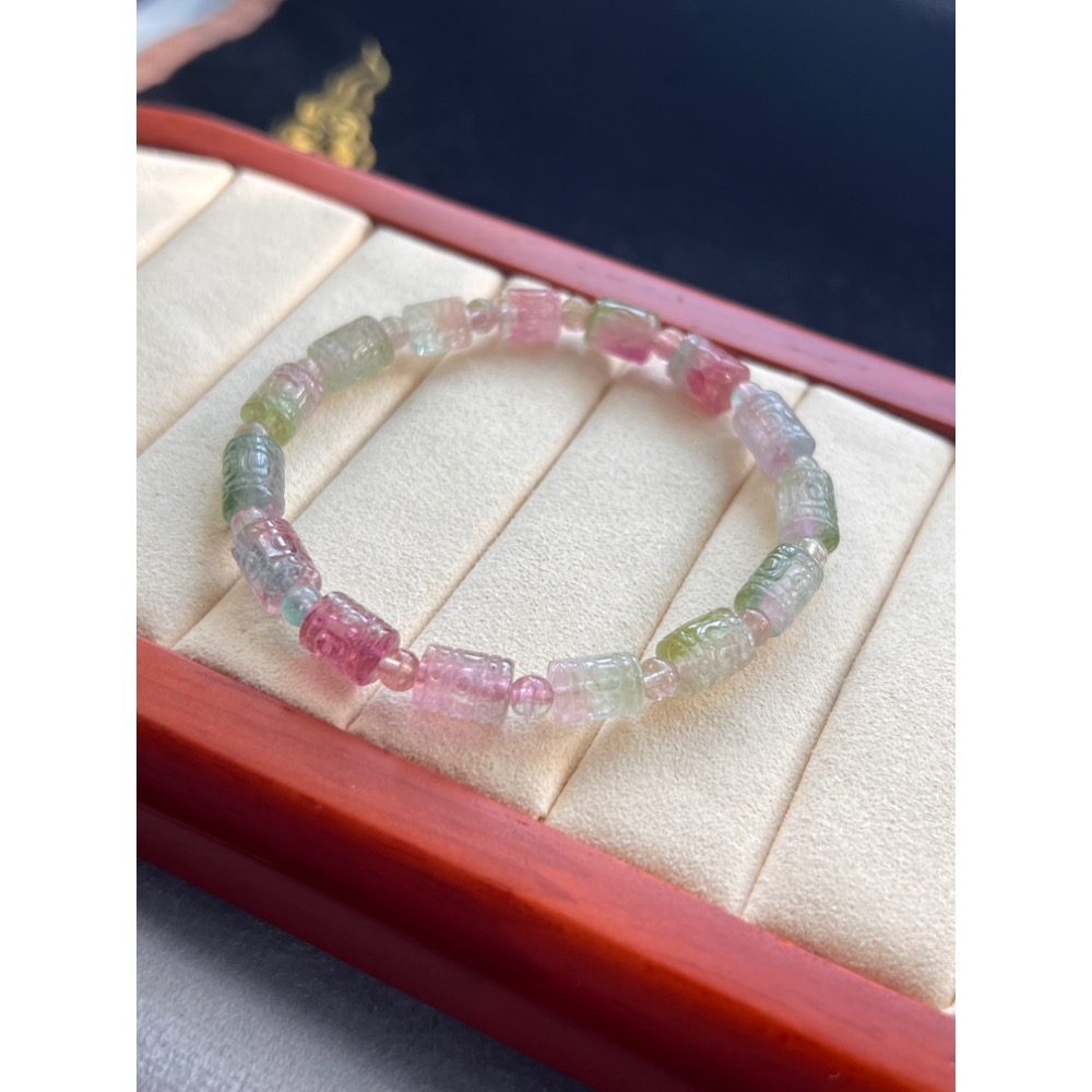 激安美麗❤️～富貴如意吉祥意境 回紋西瓜碧璽-細節圖2