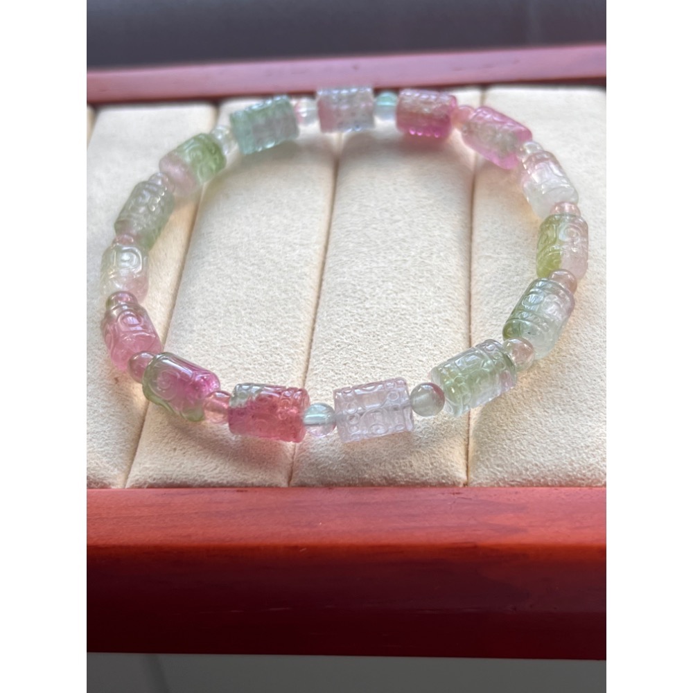 激安美麗❤️～富貴如意吉祥意境 回紋西瓜碧璽-細節圖7