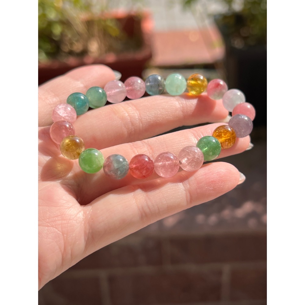 超可愛 螢光草莓奶昔體🥹 西瓜碧璽-細節圖2