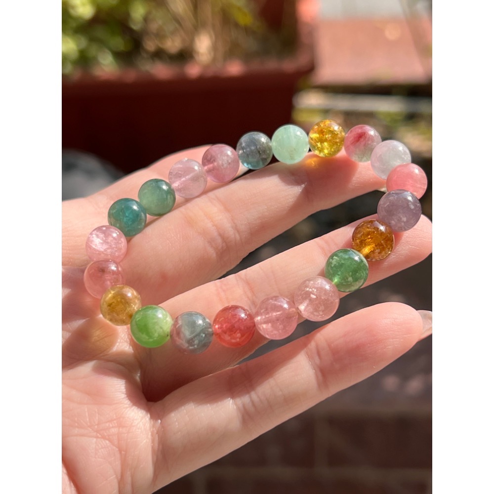 超可愛 螢光草莓奶昔體🥹 西瓜碧璽-細節圖4