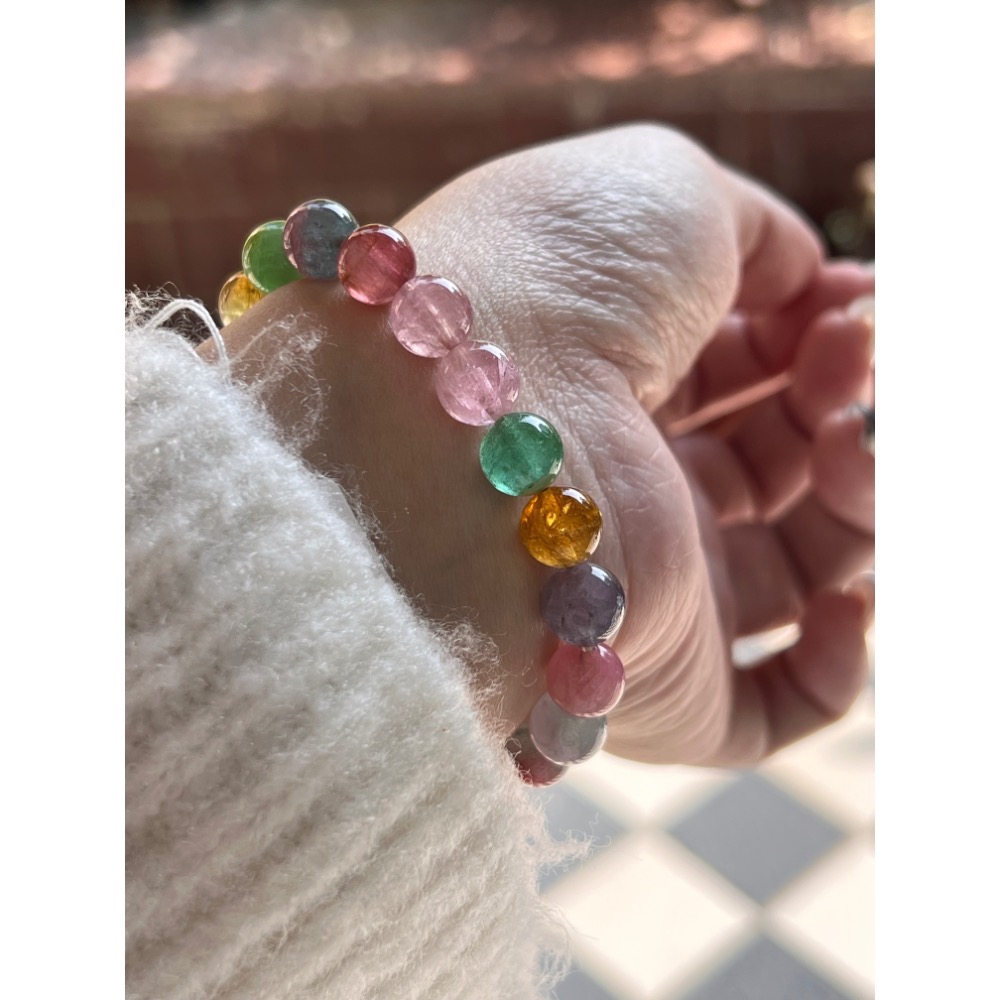 超可愛 螢光草莓奶昔體🥹 西瓜碧璽-細節圖5