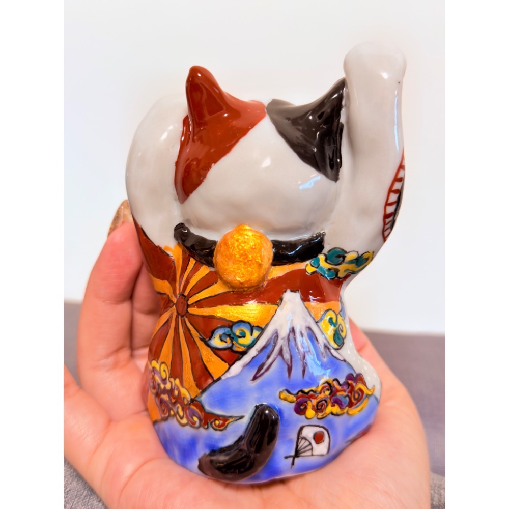 超級可愛 雷神風神貓貓九谷燒-細節圖3