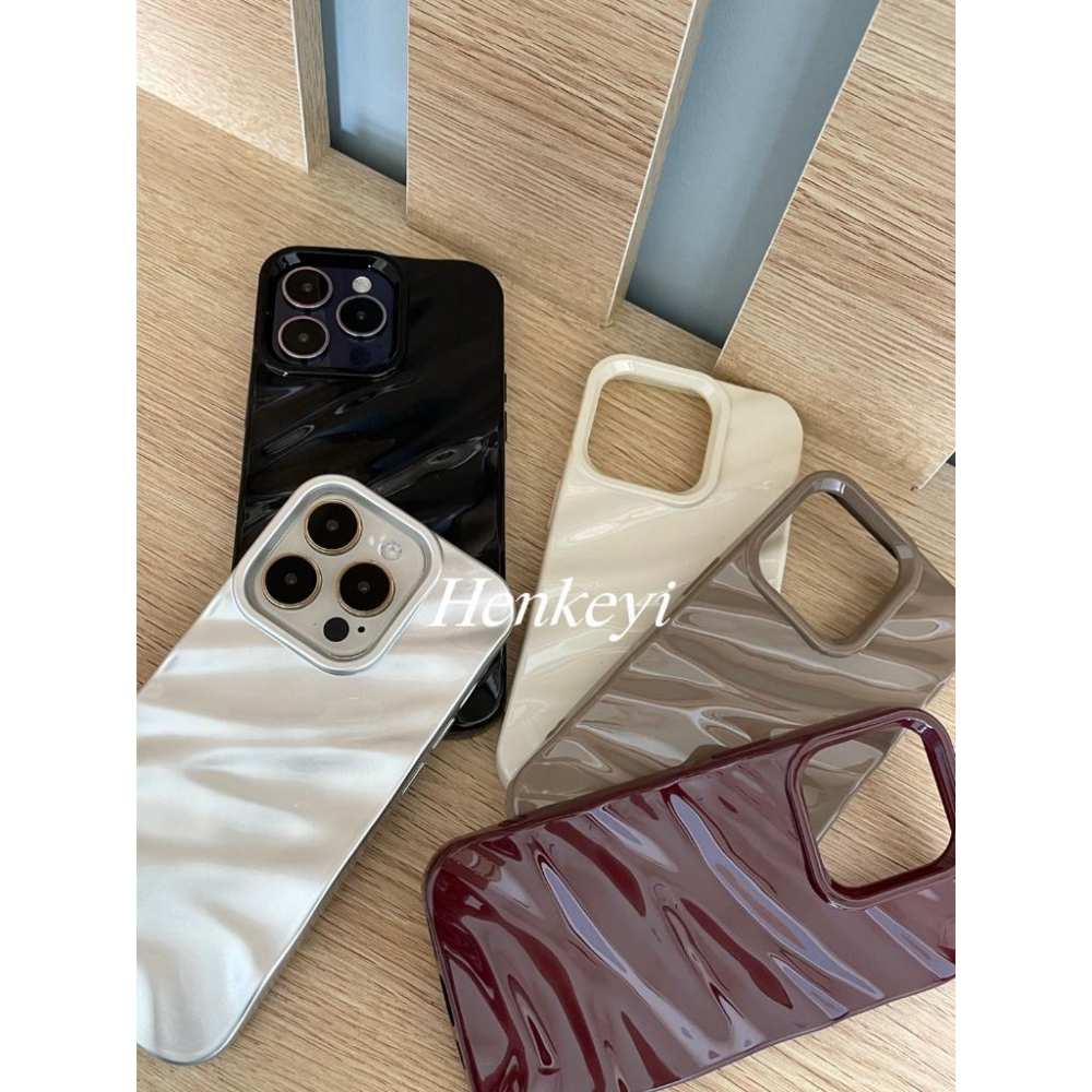 (買就送鋼化膜)水波紋高級感手機殼 防摔殼 保護殼 iphone 14 13 12 11 ProMax保護套-細節圖2