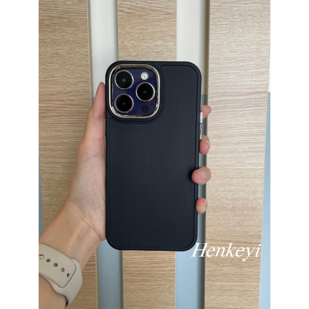 (買就送鋼化貼)純色簡約防摔殼 手機殼 保護殼 iphone 14 13 12 11 ProMax保護套-細節圖6