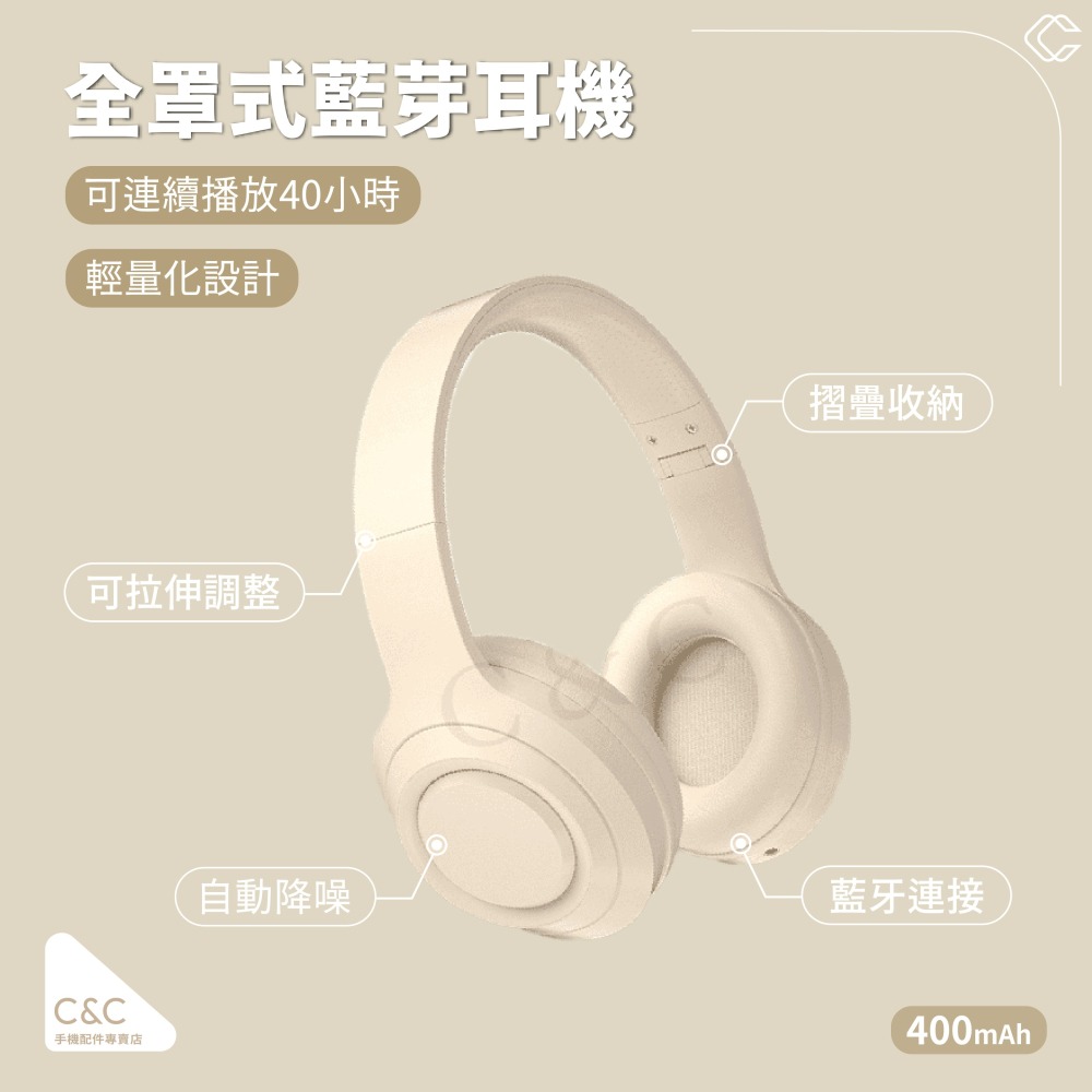 【台灣現貨】【NCC認證】C&C全罩式藍芽耳機-DR-58-細節圖3