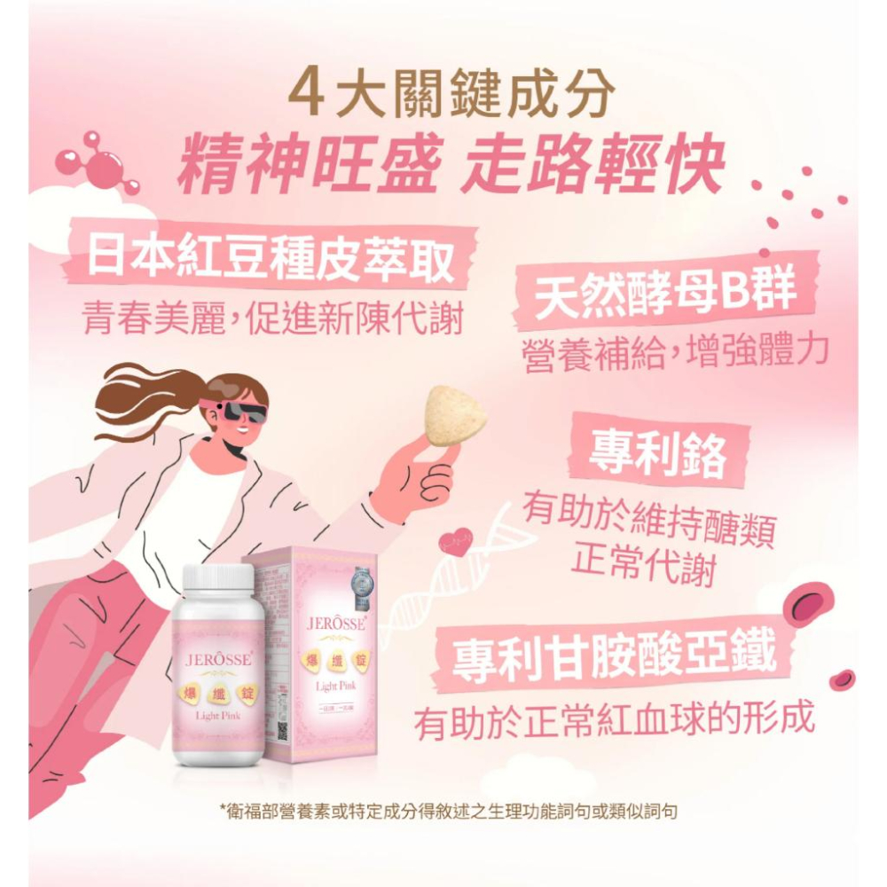 快速出貨｜備孕 爆纖錠 天然B群 葉酸 孕哺乳媽咪 懷孕 鐵劑 紅豆萃取 精胺酸 婕樂纖-細節圖8