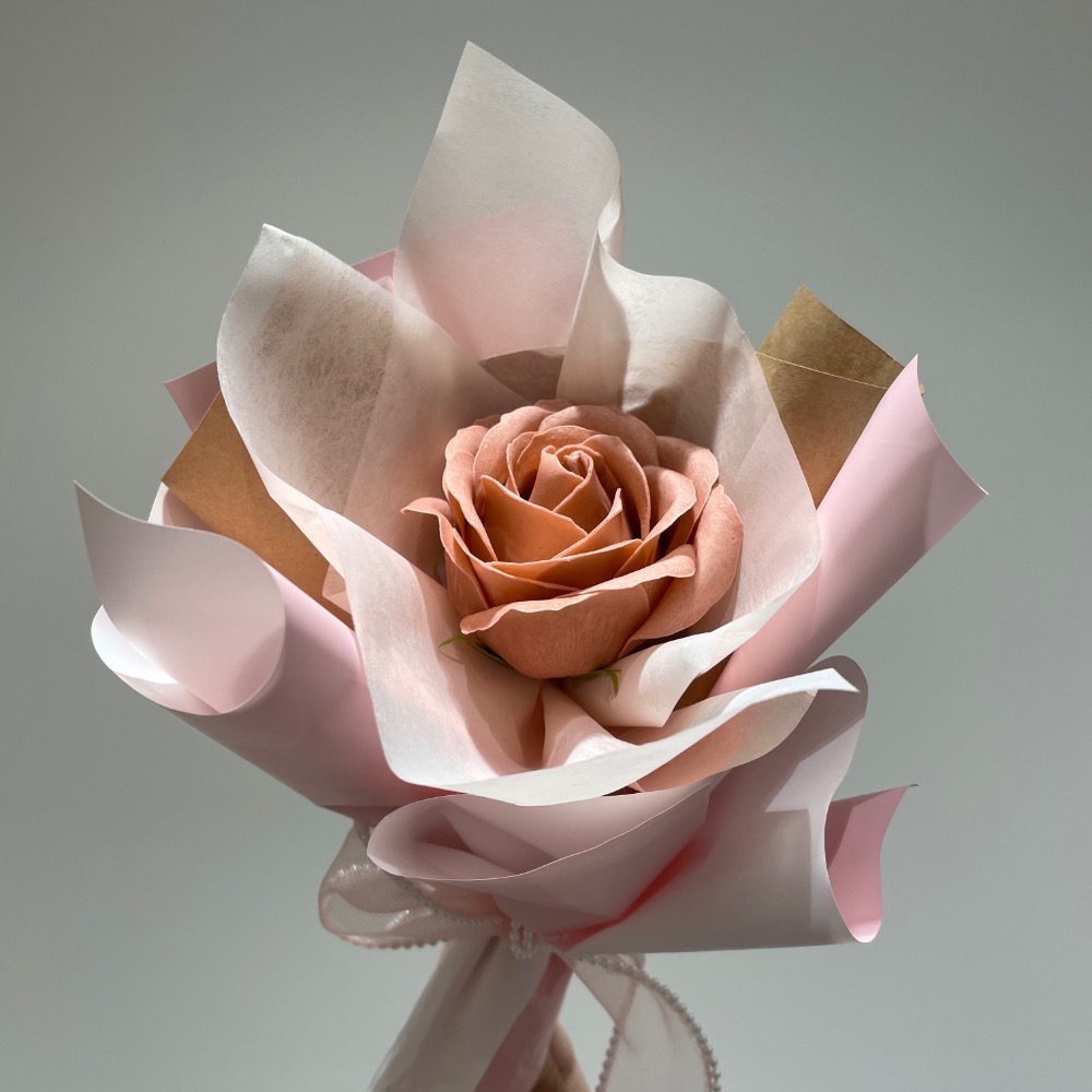 【手工玫瑰花】不會凋謝｜手工花束｜繽紛色彩｜單支｜情人禮物｜送花｜玫瑰花-細節圖3