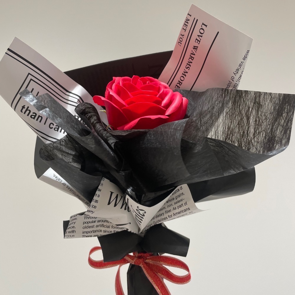 【手工玫瑰花】不會凋謝｜手工花束｜繽紛色彩｜單支｜情人禮物｜送花｜玫瑰花-細節圖4