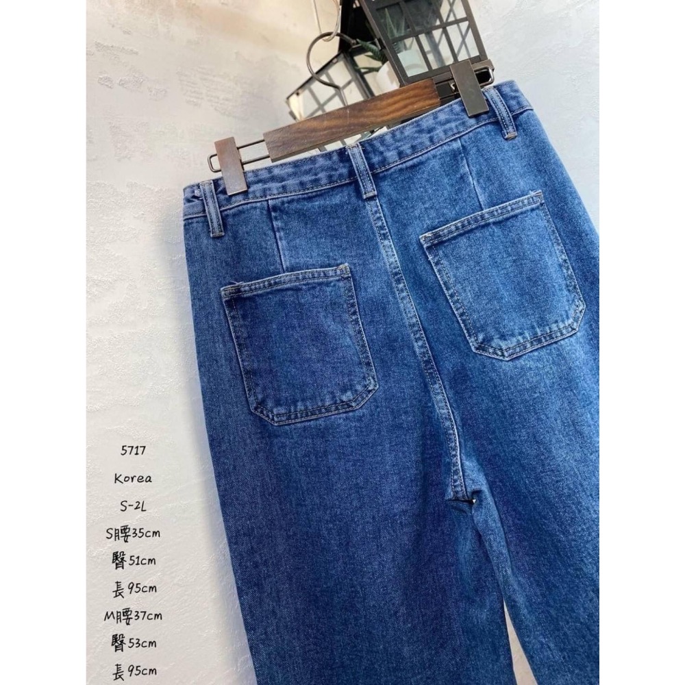 JAN🌻早春新品～面料硬挺不易皺牛仔寬褲（27733）-細節圖4